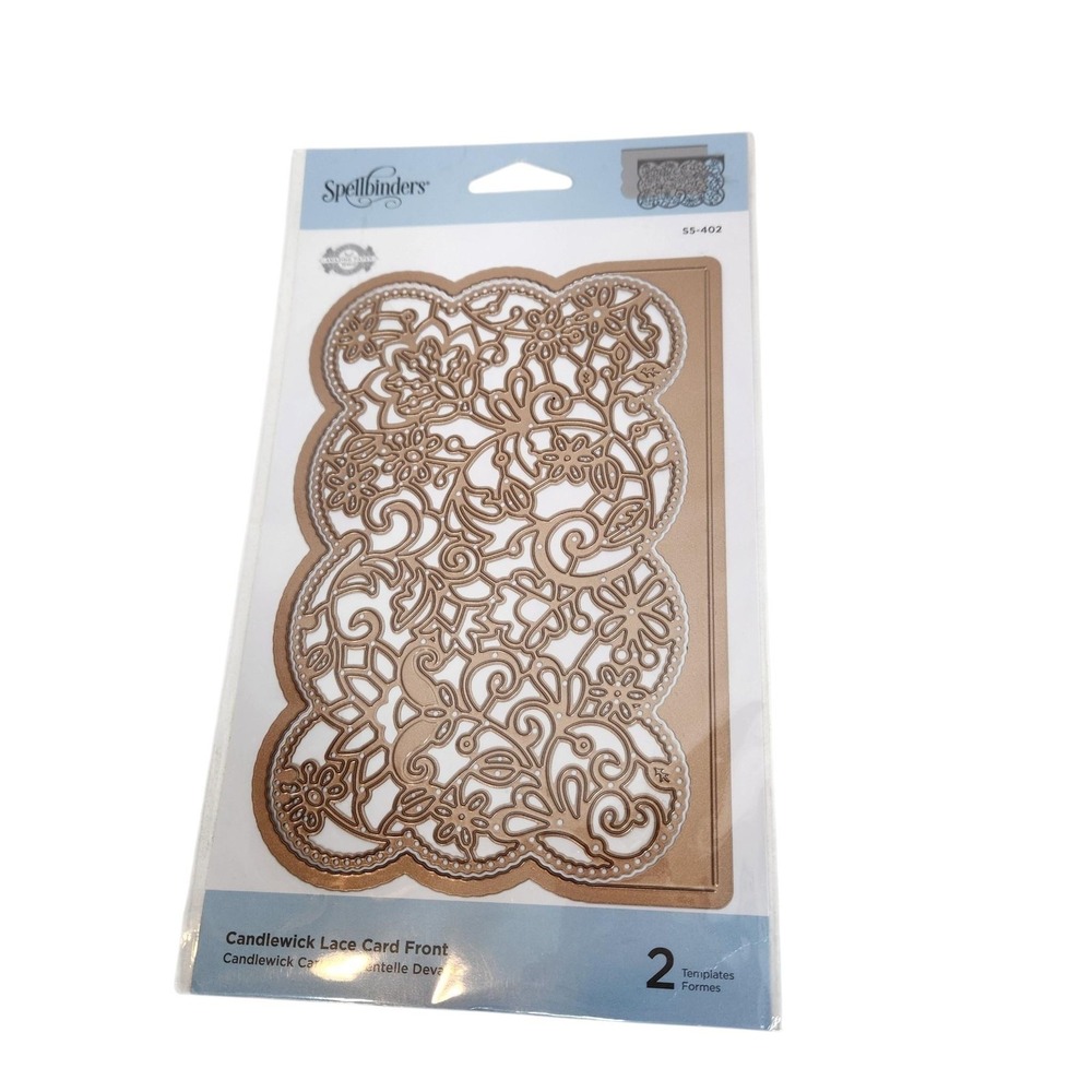 Spellbinders Candlewick Lace Card Front Metal Cutting Dies S5-402 2pc Craft Set